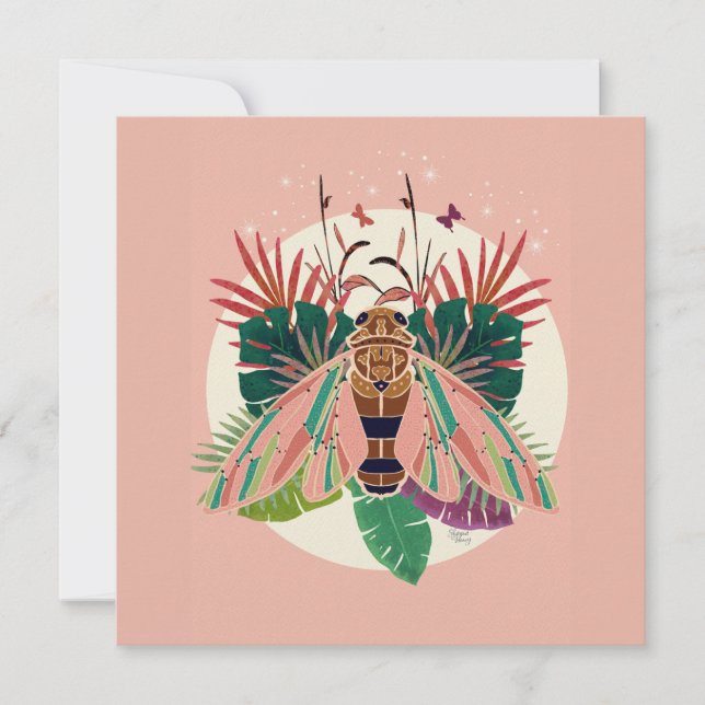 Cicada Tropical Card (Front)