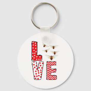 Cicada Valentines Day Love Valentine Cute Hearts Key Ring