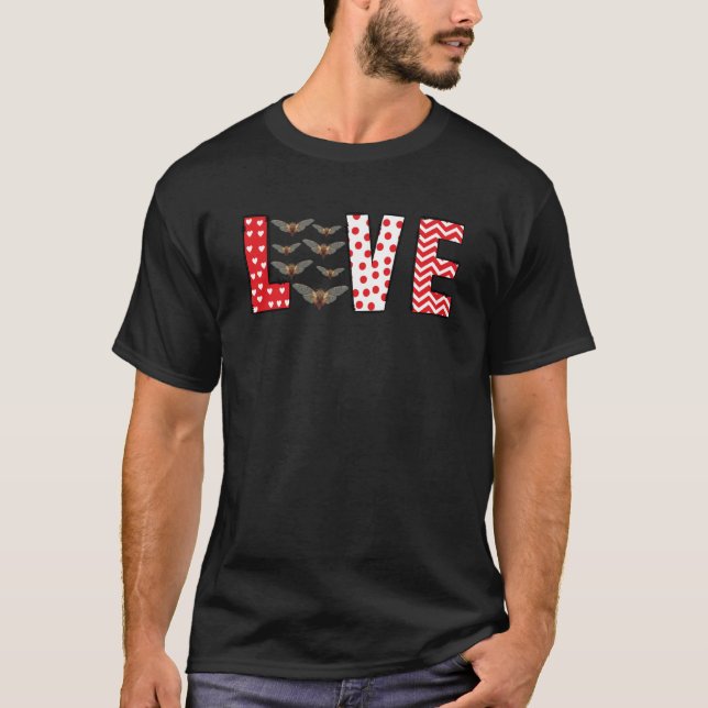 Cicada Valentines Day Love Valentine Cute Hearts T-Shirt (Front)