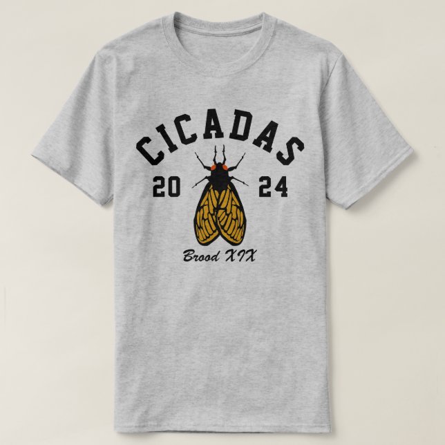 Cicadas 2024 College Style T-Shirt (Design Front)
