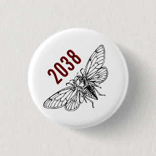 Cicadas 2038 3 cm round badge