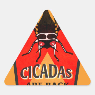 Cicadas are Back Funny Magicicada Triangle Sticker