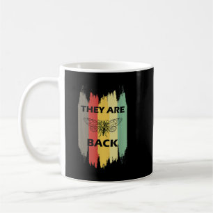 Cicadas They Are Back Vintage Style Insect Cicada Coffee Mug
