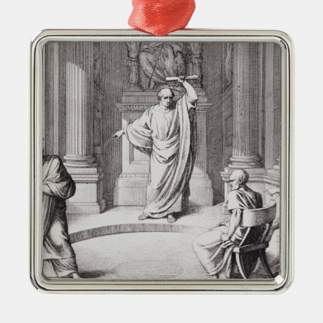 Cicero Denouncing Catiline Metal Tree Decoration (Front)