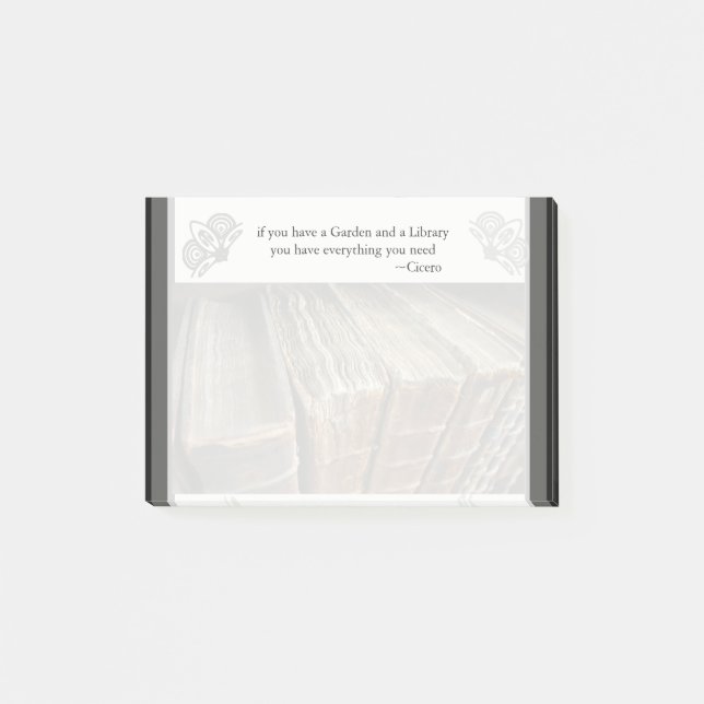 Cicero quote - If you have a library Post-it® Note (Front)