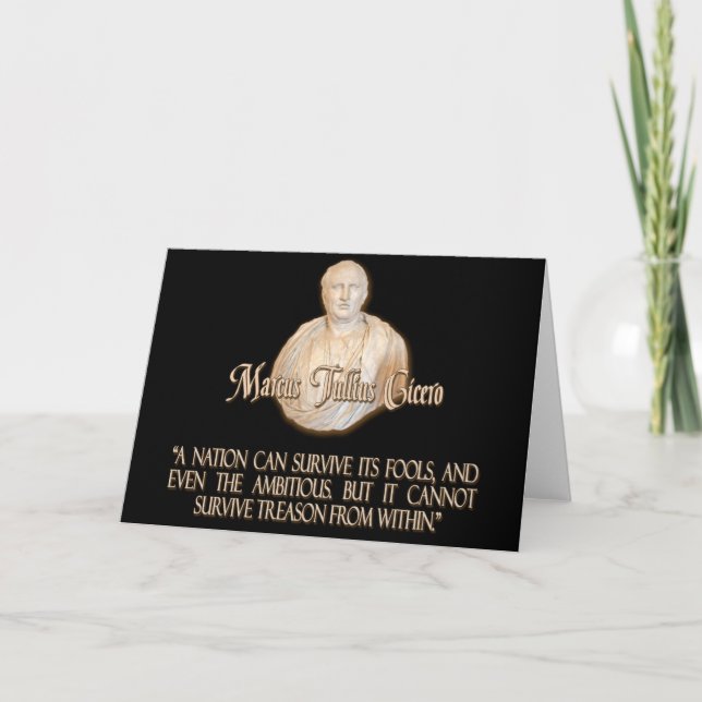 Cicero Quote on Treason Card (Front)