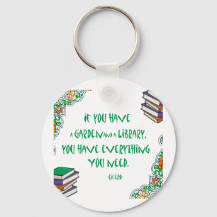 Cicero's quote on libraries key ring