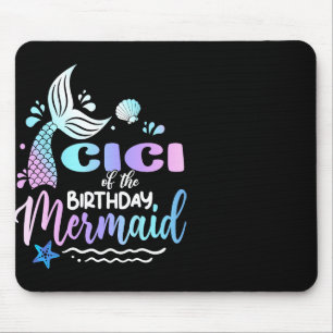 Cici Of The Birthday Mermaid Family Matching Mouse Mat
