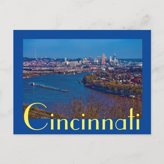 Cicinnati , Ohio, The Queen City Postcard (Front)