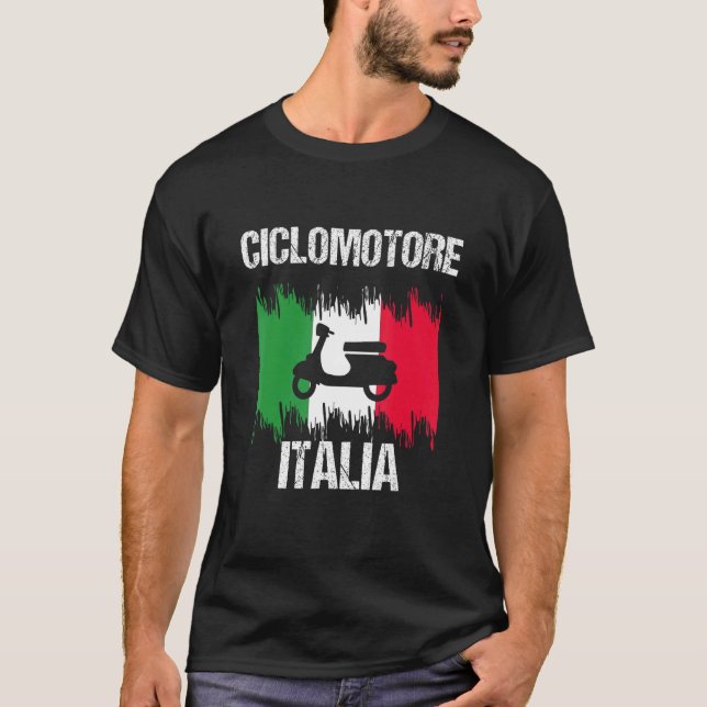 Ciclomotore Italia Retro Italian Mofa Driver T-Shirt (Front)
