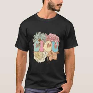 Cicu Nurse Cardiac Icu Floral Team Paediatrics Car T-Shirt