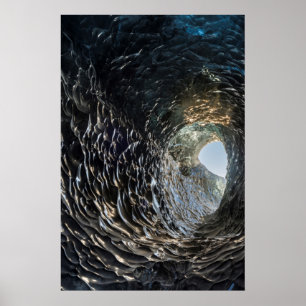 Cicular Opening In An Ice Cave Poster