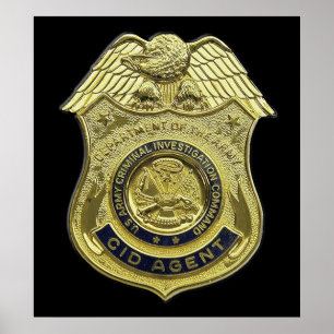 CID AGENT BADGE AMERICAN US USA Army Criminal Poster