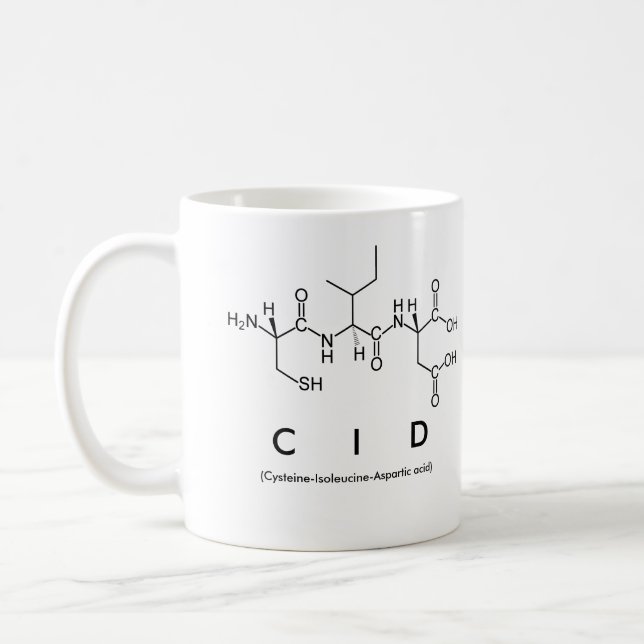 Cid peptide name mug (Left)
