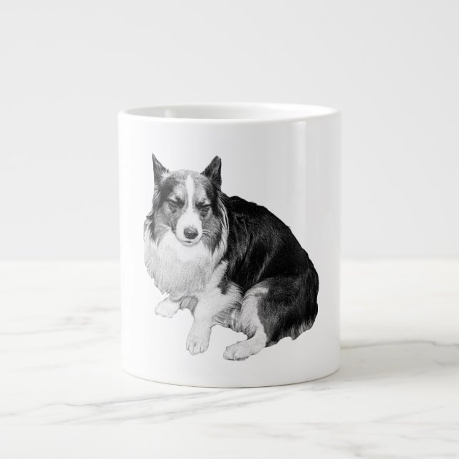 Cider-Night Corgi Large Coffee Mug (Front)