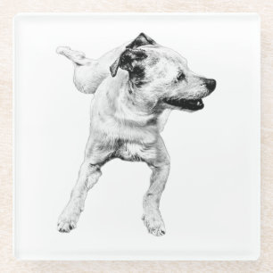 Cider Table, Cheerful Pivot Glass Coaster