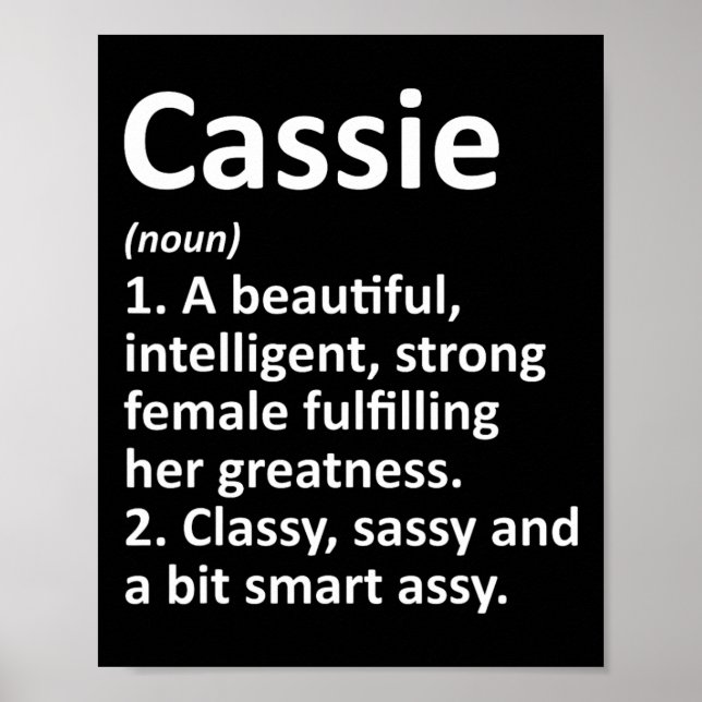 Cie Definition Personalised Name Funny  Poster (Front)