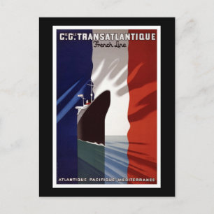 Cie Gle Transatlantique French Line Postcard