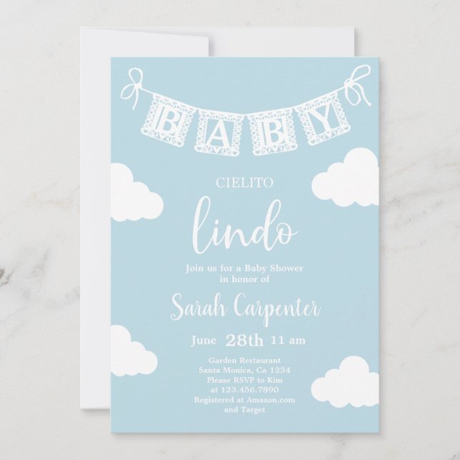 Cielito Lindo Baby Shower Boy Invitation (Front)