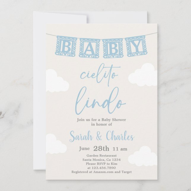 Cielito Lindo Baby Shower Boy Invitation (Front)