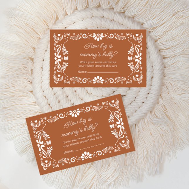 Cielito Lindo Baby Shower How Big Is Mummy's Belly Enclosure Card (Creator Uploaded)