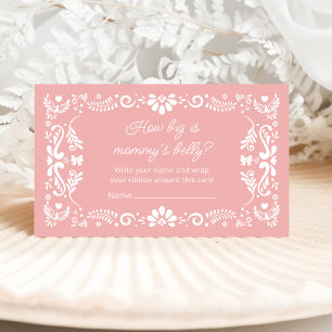 Cielito Lindo Baby Shower How Big Is Mummy's Belly Enclosure Card