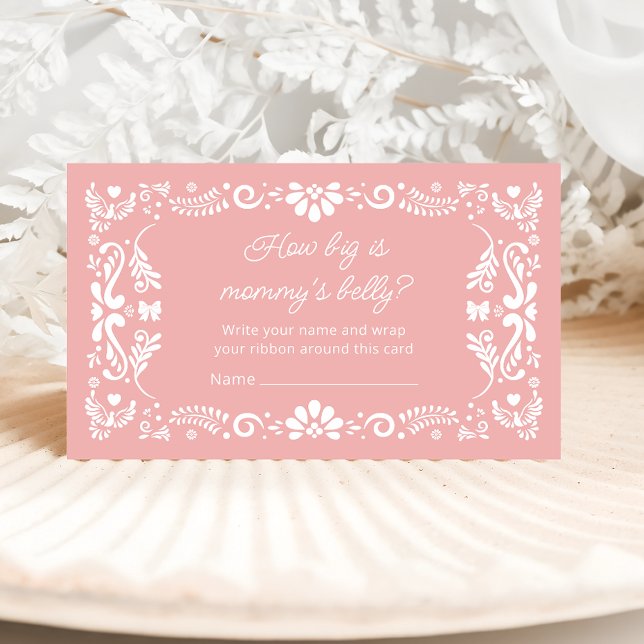 Cielito Lindo Baby Shower How Big Is Mummy's Belly Enclosure Card (Creator Uploaded)