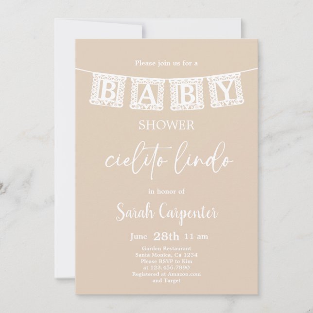 Cielito Lindo Baby Shower  Invitation (Front)