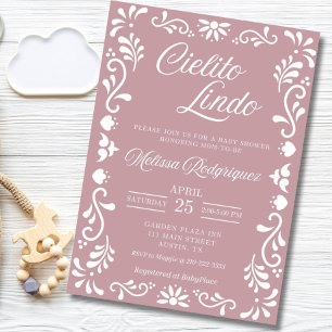 Cielito Lindo Baby Shower Invitation, Dusty Pink Invitation