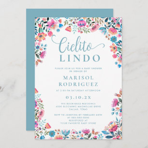 Cielito Lindo Baby Shower Mexican Colourful Floral Invitation