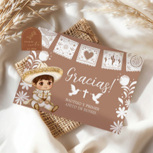 Cielito Lindo Baptism & 1st Birthday Thank You Card