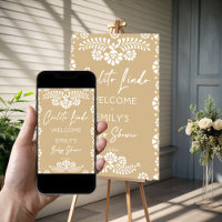Cielito lindo beige baby shower welcome sign