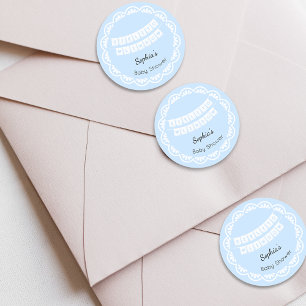 Cielito Lindo Blue Baby Shower Classic Round Sticker