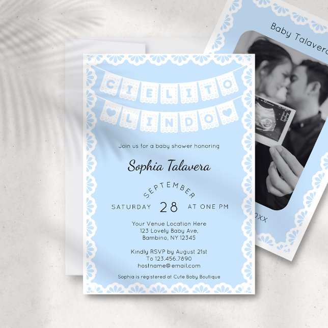 Cielito Lindo Blue Baby Shower Invitation (Creator Uploaded)