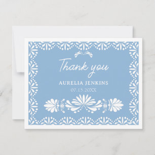 Cielito lindo Blue Mexican Baby Shower Thank You Card