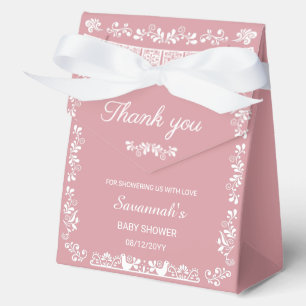 Cielito Lindo Blush Pink Baby Shower Favour Box