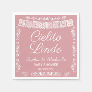 Cielito Lindo Blush Pink Baby Shower Napkin