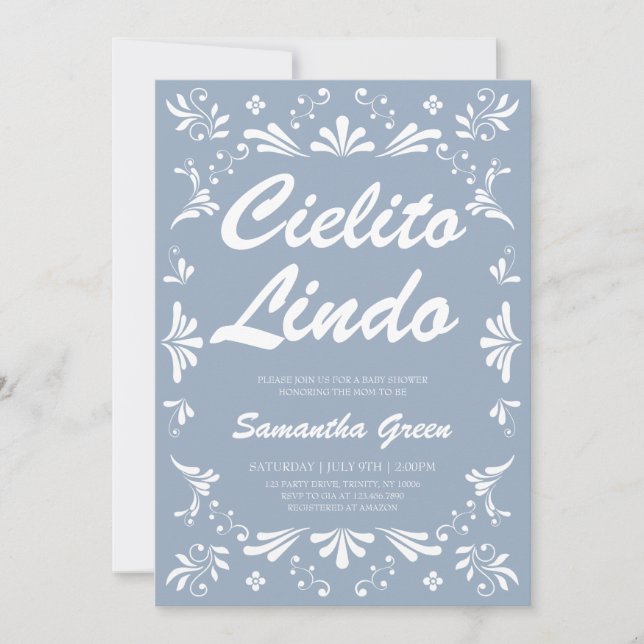 Cielito Lindo Boy Baby Shower Invitation (Front)