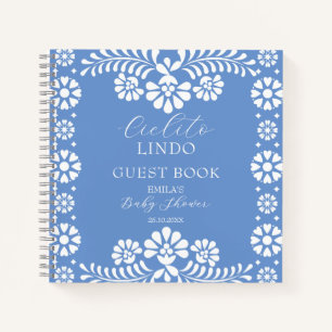 Cielito lindo dusty blue Mexican guest book