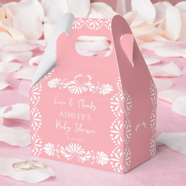Cielito lindo Dusty Pink Baby Shower Favour Boxes (Wedding)