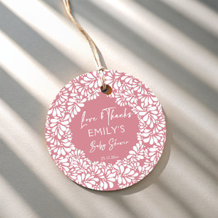 Cielito lindo dusty pink Mexican baby shower Favour Tags