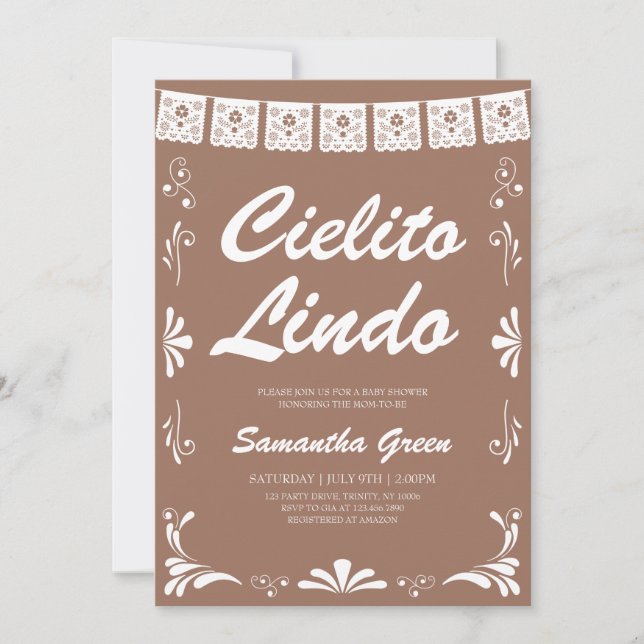 Cielito Lindo Gender Neutral Baby Shower Invitation (Front)