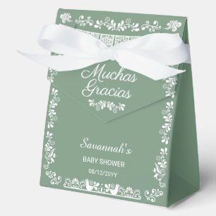 Cielito Lindo Green Baby Shower Muchas Gracias Favour Box