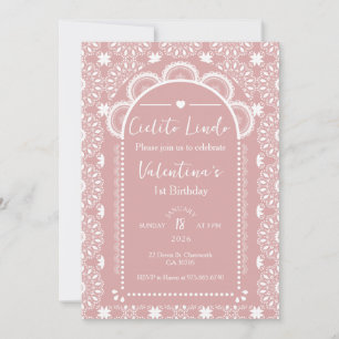 Cielito Lindo Invitation 1st Birthday Pink