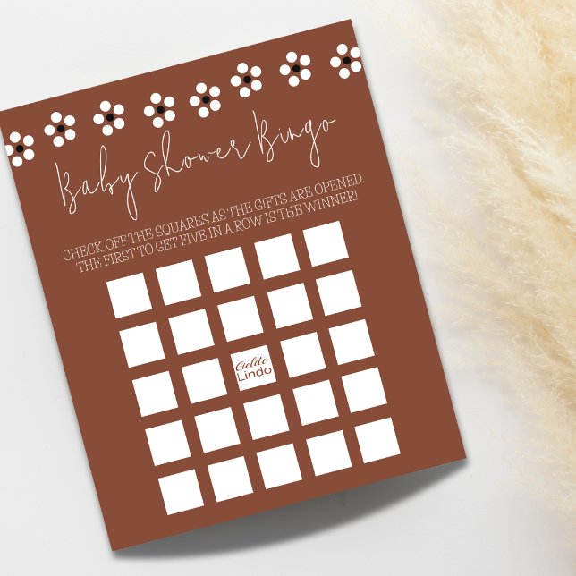 Cielito Lindo Mexican Baby Shower Bingo Came Card (Creator Uploaded)