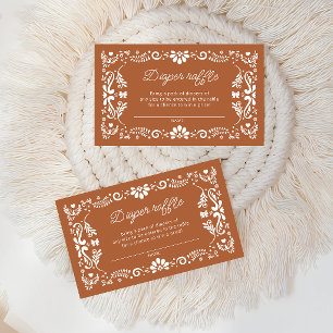 Cielito Lindo Mexican Baby Shower Diaper Raffle Enclosure Card