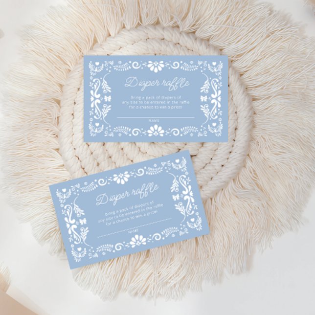 Cielito Lindo Mexican Baby Shower Diaper Raffle Enclosure Card (Creator Uploaded)