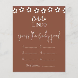 Cielito Lindo Mexican Baby Shower Guess Food Game