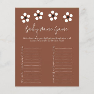 Cielito Lindo Mexican Baby Shower Name Game Card