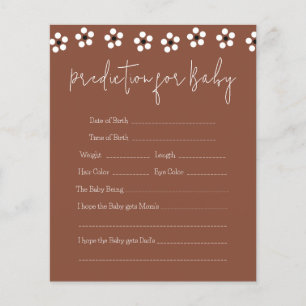 Cielito Lindo Mexican Baby Shower Prediction Card